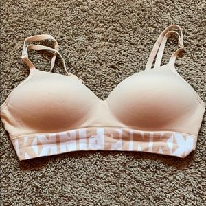 VS Pink nude unlined bra